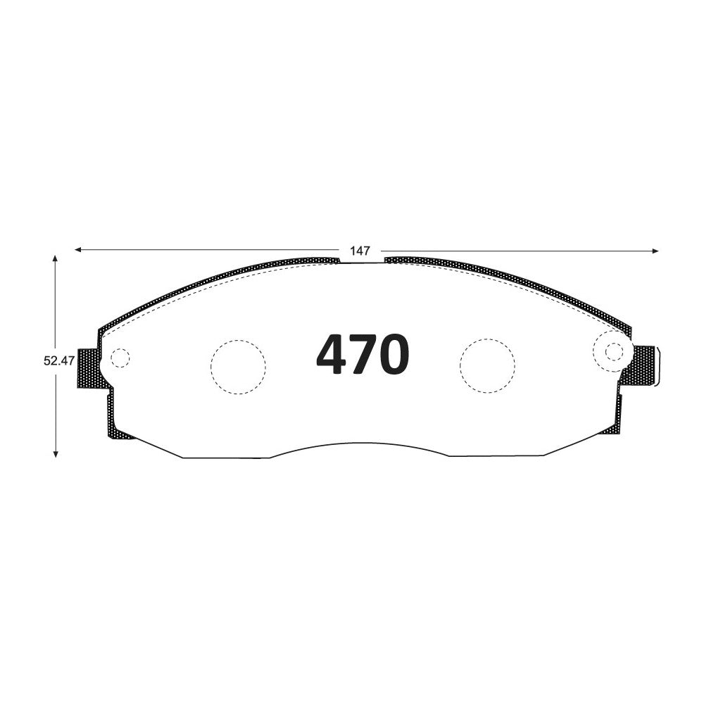 Pastillas de Freno GTX CLASSIC P0470 Hyundai Starex 2.6 (1997–2000) - imagen 2