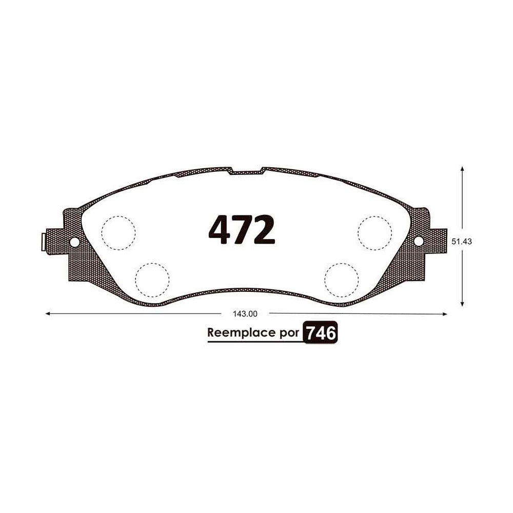 Pastillas de Freno Delanteras ITAL BRAKES PM P0472 Daewoo Leganza 2.0 (1997–2003) - imagen 3