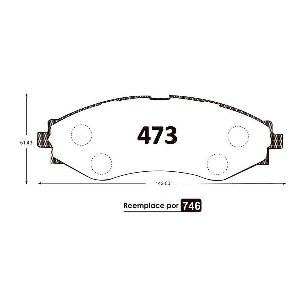 Pastillas de Freno Delanteras GTX CLASSIC P0473 Daewoo Rezzo 2.0 (2001–2006) - imagen 2