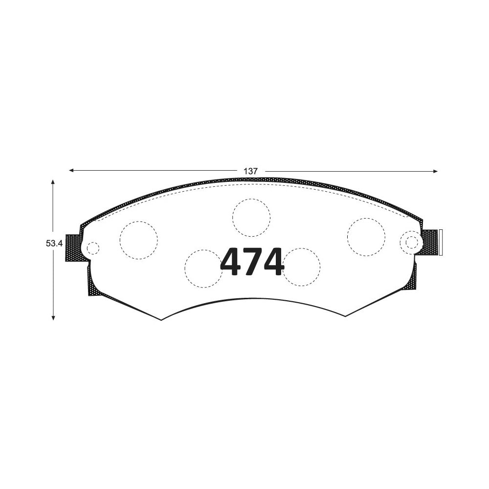 Pastillas de Freno GTX CLASSIC P0474 Hyundai Elantra Gls (1998–2005) - imagen 2