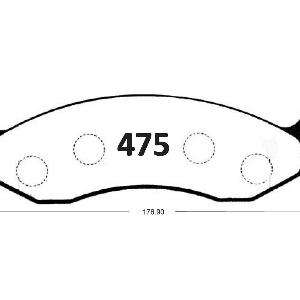 Pastillas de Freno Delanteras GTX CLASSIC P0475 Kia Carnival Ls (2001) - imagen 2