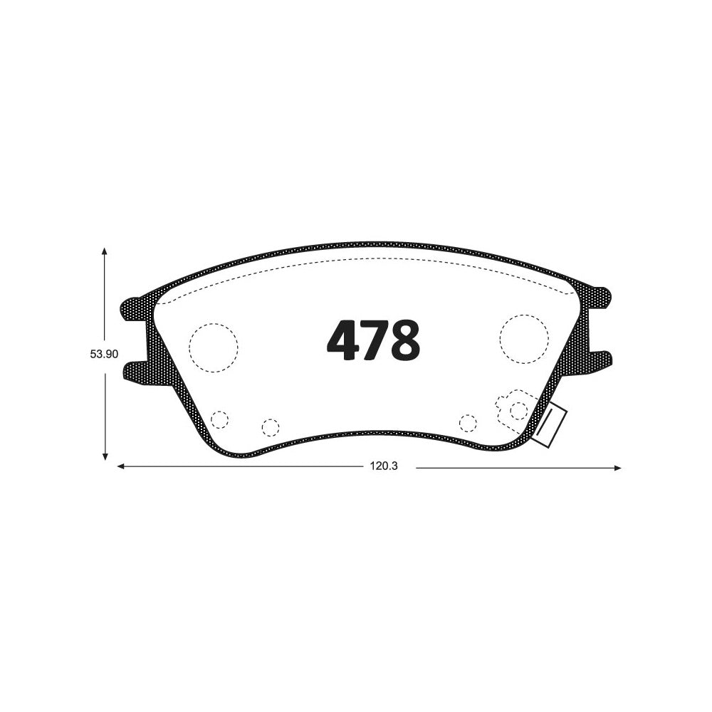 Pastillas de Freno Delanteras GTX CLASSIC P0478 Hyundai Elantra - imagen 2