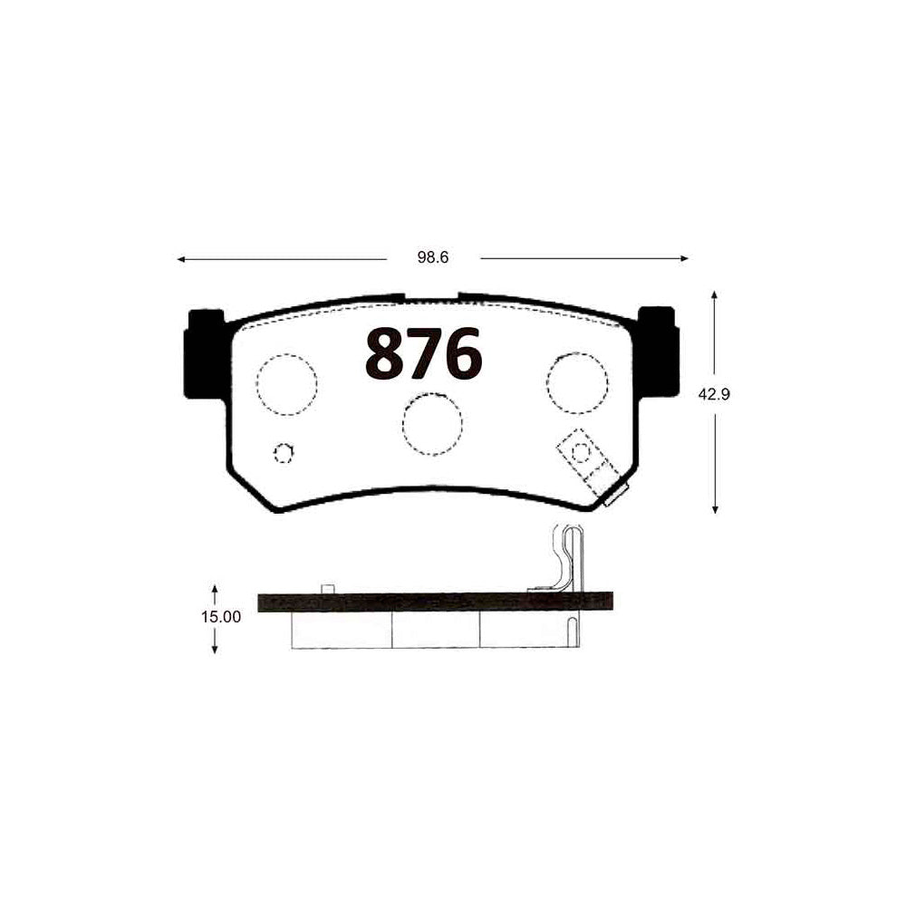 Pastillas de Freno GTX CLASSIC P0876 Ssangyong Actyon Sport (2006–2021) - imagen 3