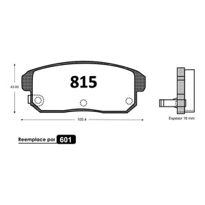 Pastillas de Freno GTX CLASSIC P0815 Samsung Sm5 New T 04 - imagen 3