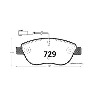 Pastillas de Freno Delanteras GTX CLASSIC P0729 Fiat Stilo Del 01 - imagen 3