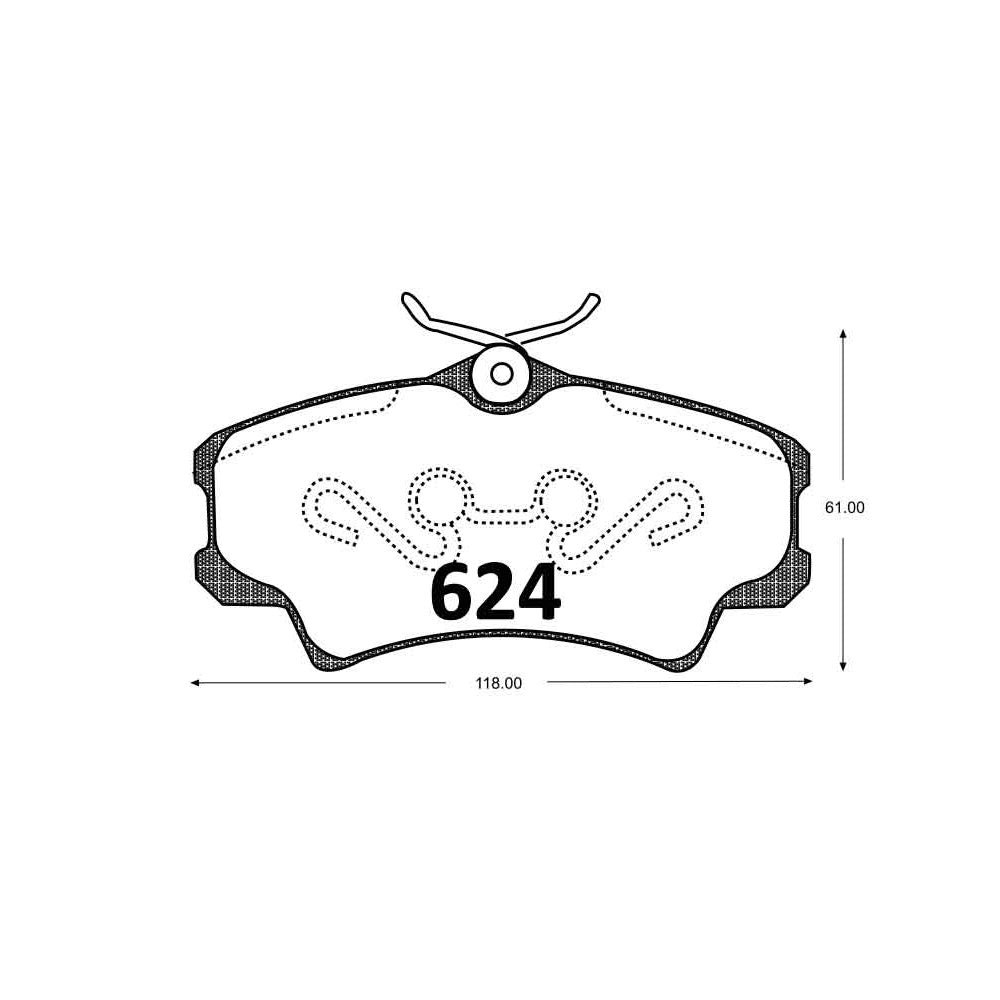 Pastillas de Freno GTX CLASSIC P0624 Honda Civic Lx (2000–2006) - imagen 3