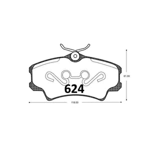 Pastillas de Freno GTX CLASSIC P0624 Honda Civic Lx (2000–2006) - imagen 3