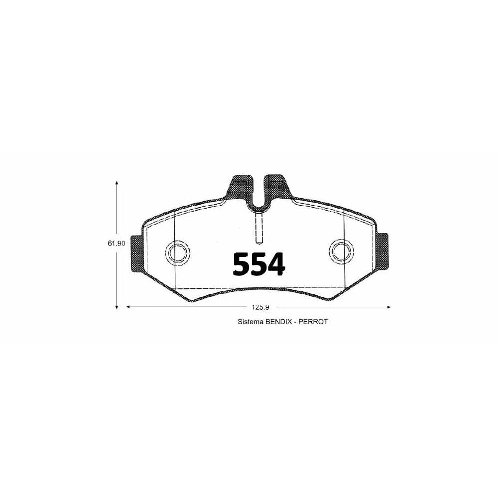Pastillas de Freno GTX CLASSIC P0554 Mercedes Benz Sprinter (2000–2007) - imagen 2