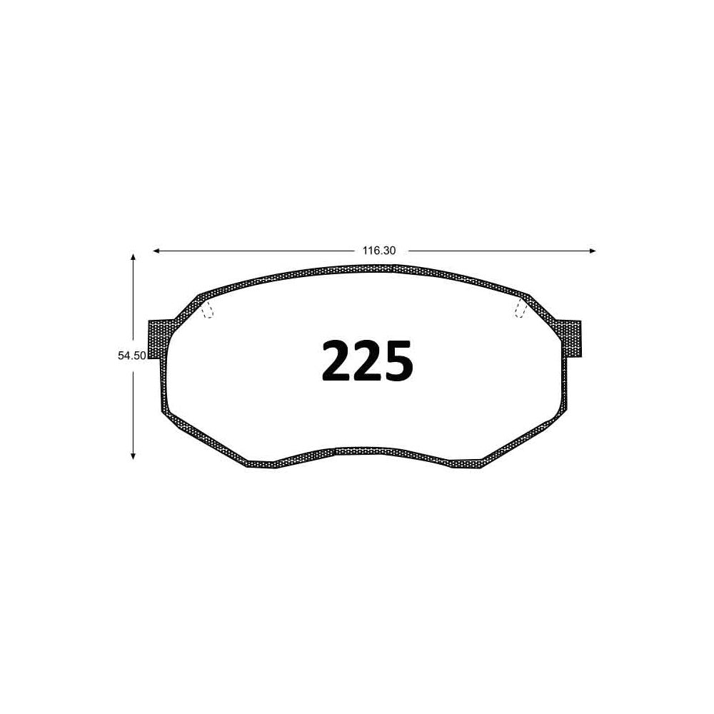 Pastillas de Freno Delanteras GTX CLASSIC P0225 Mazda 929 83 - imagen 3
