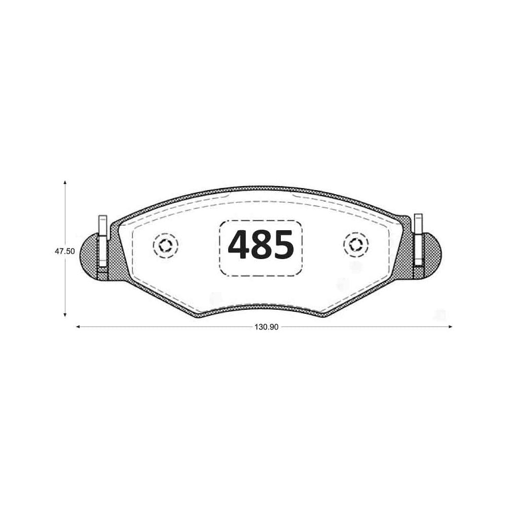 Pastillas de Freno ITAL BRAKES PM P0485 Peugeot 206 Xr (2001–2009) - imagen 3