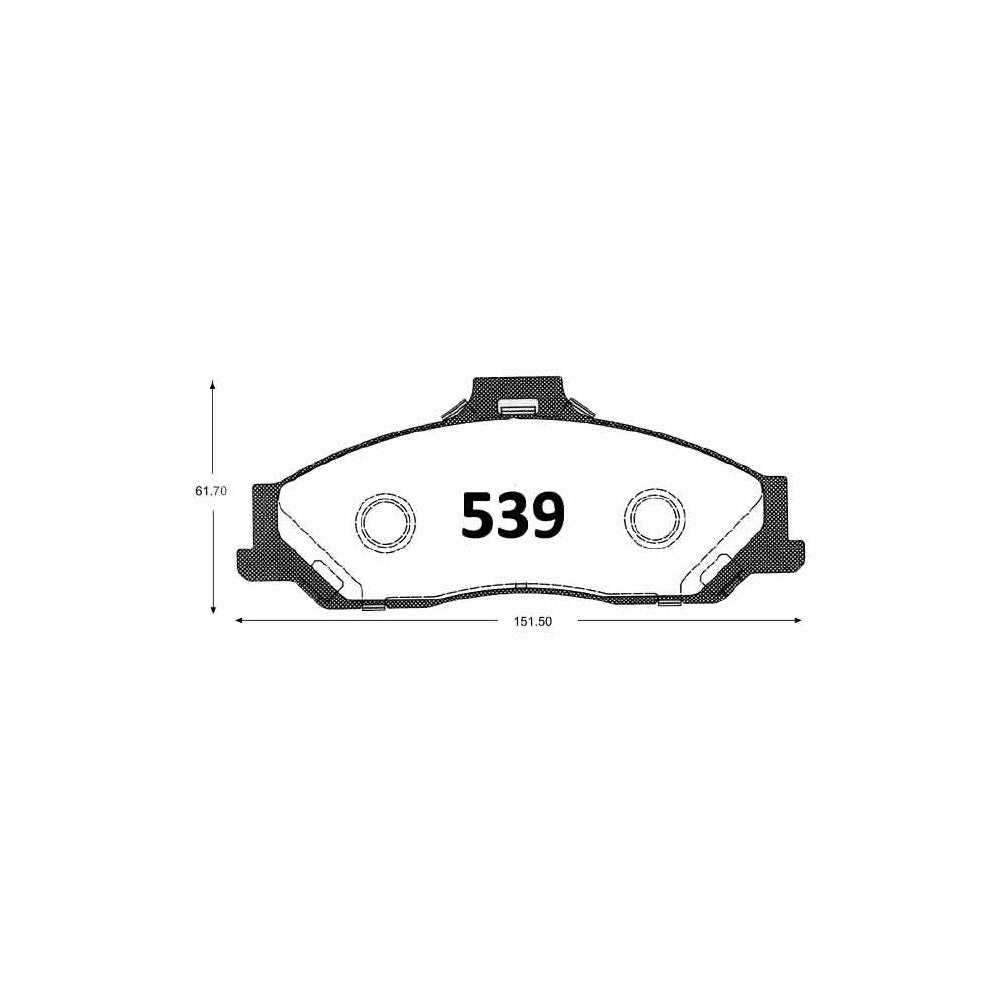 Pastillas de Freno GTX CLASSIC P0539 Mazda Bt 50 (2008–2013) - imagen 3