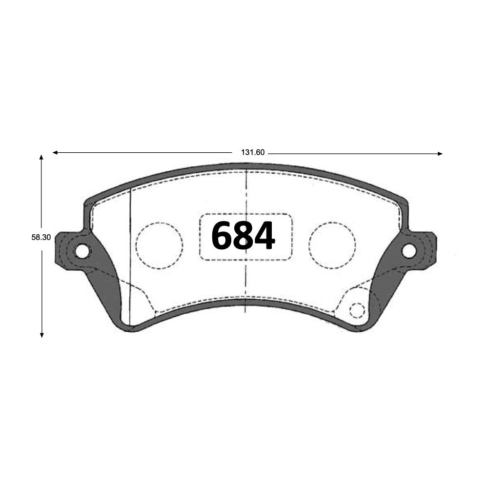 Pastillas de Freno GTX CLASSIC P0684 Toyota Corolla Xei (2004–2008) - imagen 3