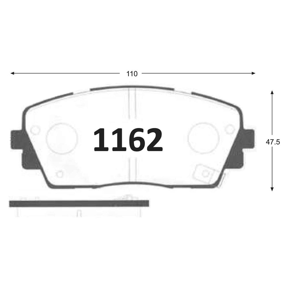 Pastillas de Freno GTX CLASSIC P1162 Kia Morning Ex (2011–2019) - imagen 3