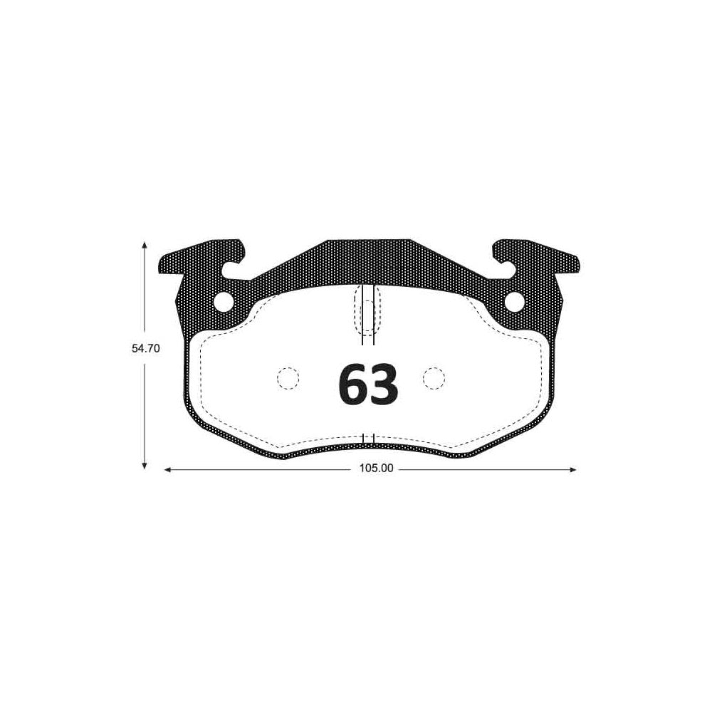Pastillas de Freno Traseras GTX CLASSIC P0063 Renault Clio Hb (2016–2019) - imagen 3