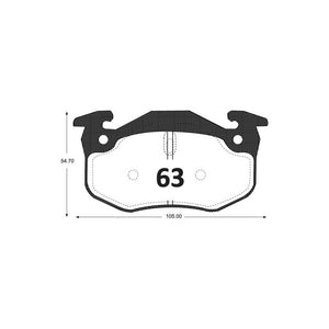 Pastillas de Freno Traseras GTX CLASSIC P0063 Renault Clio Hb (2016–2019) - imagen 3