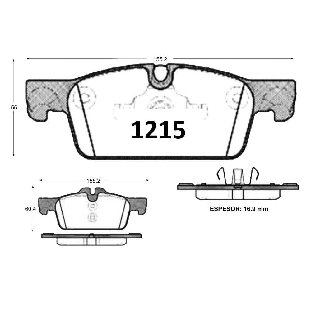 Pastillas de Freno Delanteras GTX CLASSIC P1215 Peugeot 508 10- - imagen 3