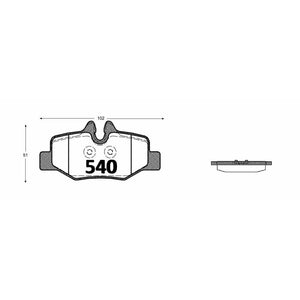 Pastillas de Freno Traseras ITAL BRAKES PM P0540 Mercedes Benz Viano (2007–2010) - imagen 3