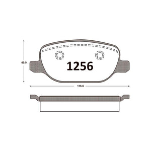 Pastillas de Freno Traseras GTX CLASSIC P1256 Alfa Romeo 159 2013 - imagen 3