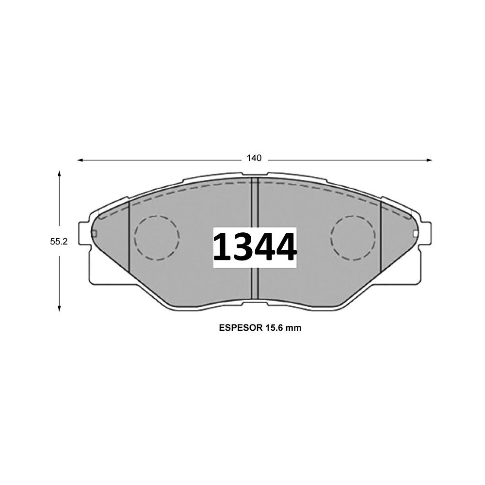 Pastillas de Freno Delanteras GTX CLASSIC P1344 Toyota Hilux D (2008–2014) - imagen 3