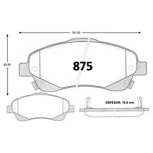 Pastillas de Freno GTX CLASSIC P0875 Toyota Avensis Lei (2005–2009) - imagen 3