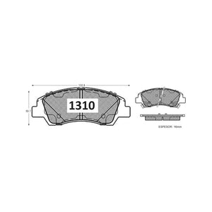 Pastillas de Freno Delanteras GTX CLASSIC P1310 Hyundai Grand I10 (2014–2022) - imagen 3