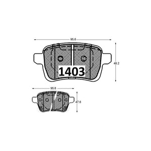 Pastillas de Freno Traseras GTX CLASSIC P1403 Fiat 500x 1.6 (2017) - imagen 3