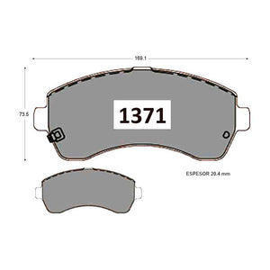 Pastillas de Freno Delanteras GTX CLASSIC P1371 Citroen C5 Aircross (2021) - imagen 3