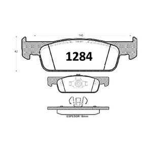 Pastillas de Freno Delanteras ITAL BRAKES PM P1284 Renault Clio Hb (2016–2019) - imagen 3