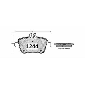 Pastillas de Freno Traseras GTX CLASSIC P1244 Mercedes Benz A200 (2013–2019) - imagen 3