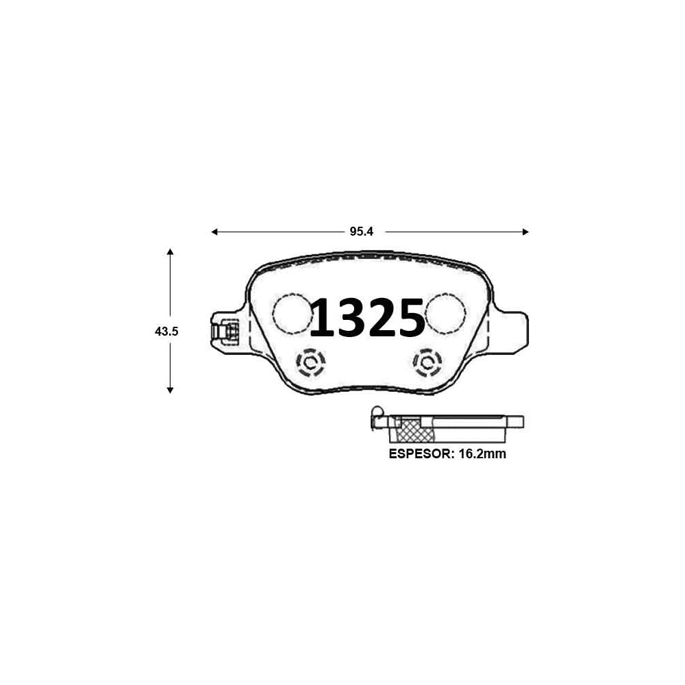Pastillas de Freno Traseras ITAL BRAKES PM P1325 Gac Ga5 2014 - imagen 3