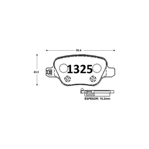 Pastillas de Freno Traseras ITAL BRAKES PM P1325 Gac Ga5 2014 - imagen 3