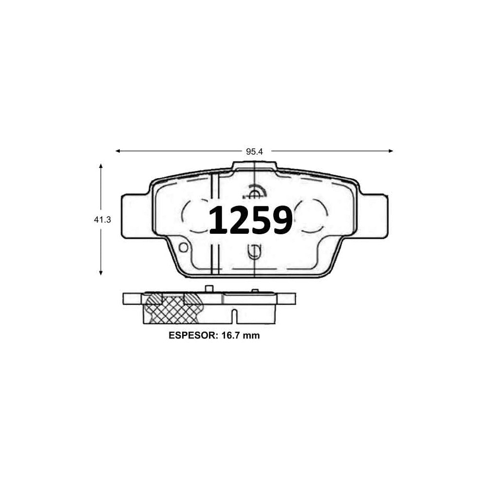 Pastillas de Freno Traseras ITAL BRAKES PM P1259 Mahindra Xuv500 Fl (2020–2022) - imagen 3
