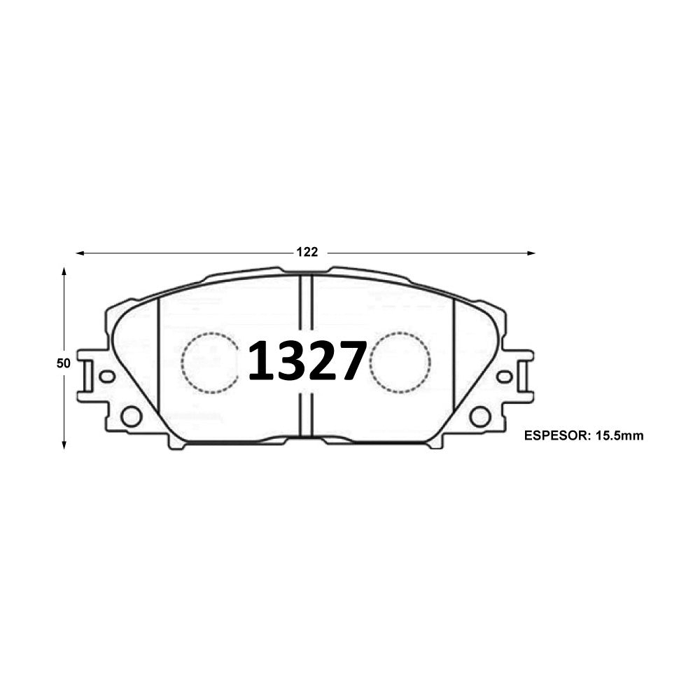 Pastillas de Freno Delanteras GTX CLASSIC P1327 Toyota Prius C (2018–2022) - imagen 3
