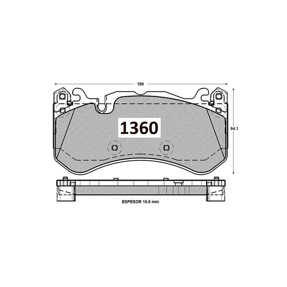 Pastillas de Freno Delanteras GTX CLASSIC P1360 Citroen C5 Aircross (2020) - imagen 2