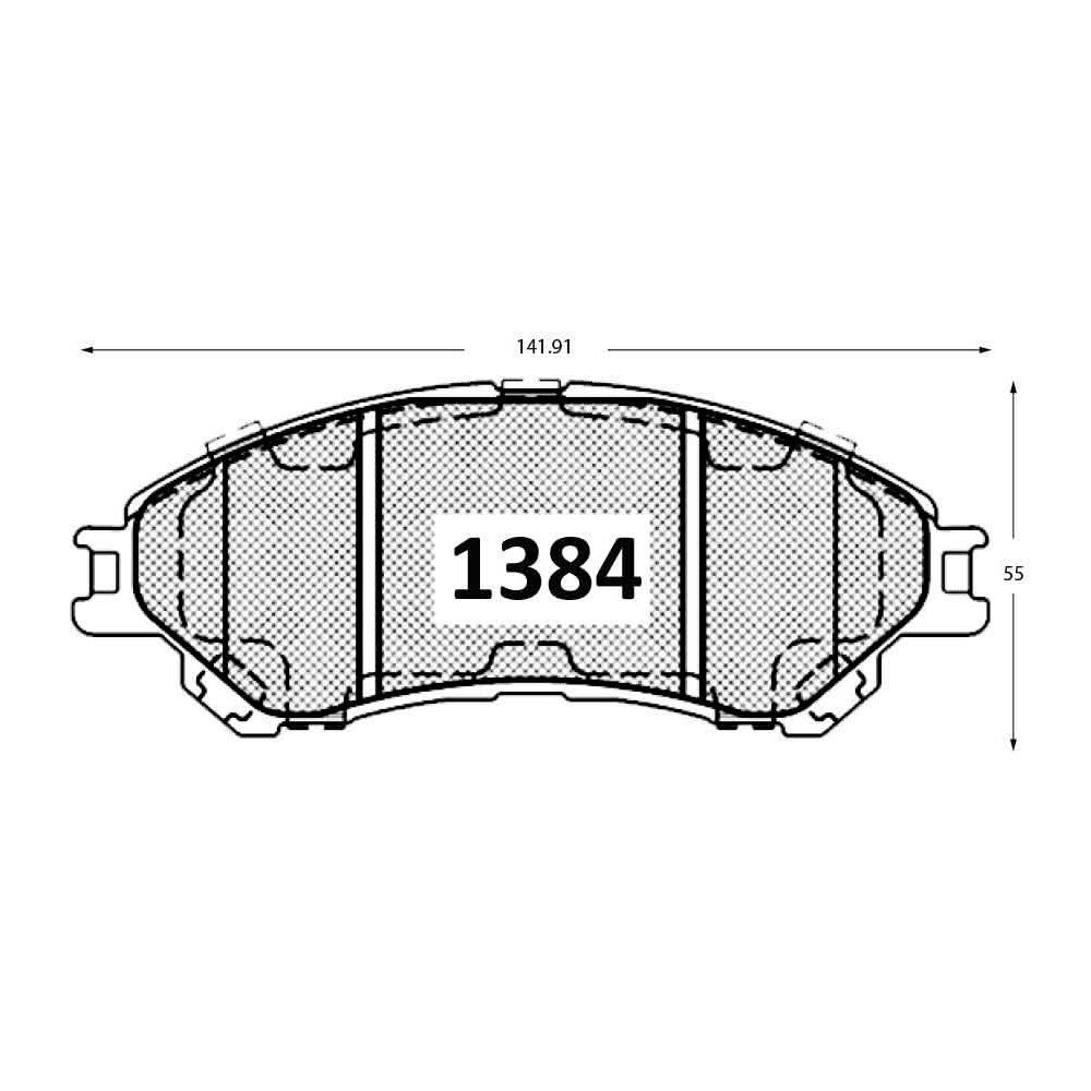 Pastillas de Freno Delanteras GTX CLASSIC P1384 Suzuki S Cross (2020–2022) - imagen 3