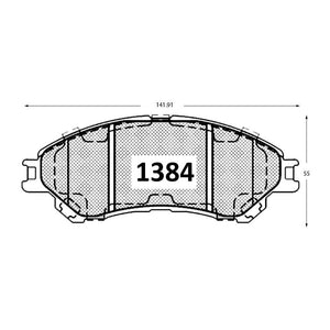 Pastillas de Freno Delanteras GTX CLASSIC P1384 Suzuki S Cross (2020–2022) - imagen 3
