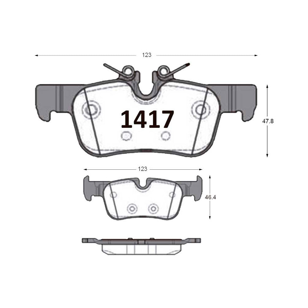 Pastillas de Freno Traseras GTX CLASSIC P1417 Bmw X1 Sdrive (2020–2022) - imagen 3