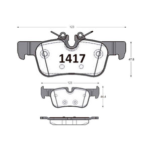 Pastillas de Freno Traseras GTX CLASSIC P1417 Bmw X1 Sdrive (2020–2022) - imagen 3