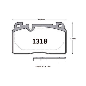 Pastillas de Freno Delanteras GTX CLASSIC P1318 Audi Q5 08- - imagen 3