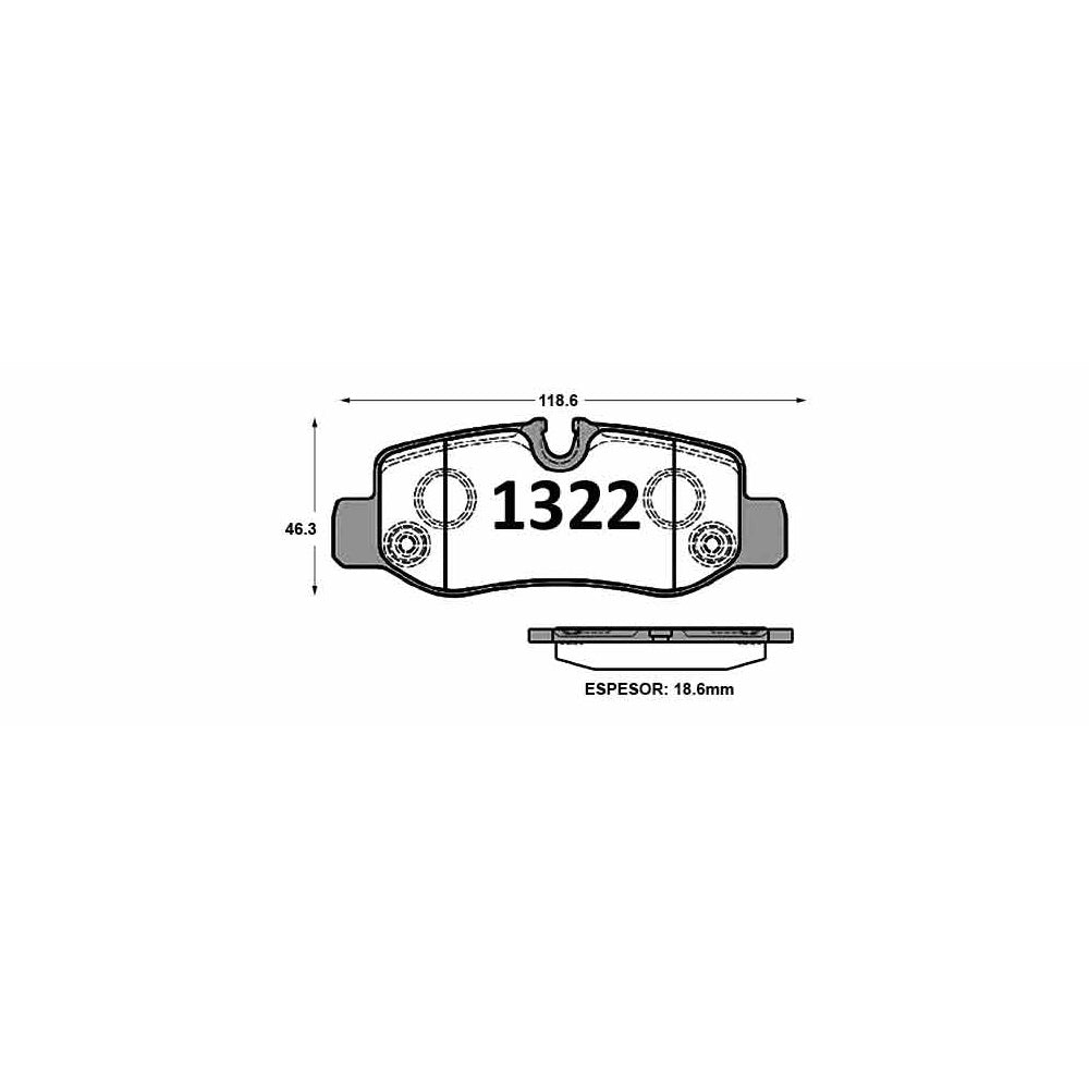 Pastillas de Freno Traseras GTX CLASSIC P1322 Mercedes Benz Vito (2015–2022) - imagen 3