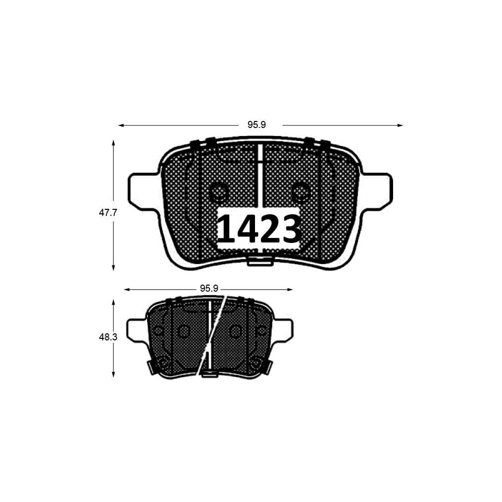 Pastillas de Freno Delanteras GTX CLASSIC P1423 Mercedes Benz C300 (2017–2022) - imagen 2
