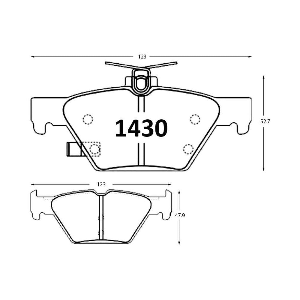 Pastillas de Freno Traseras GTX CLASSIC P1430 Subaru All New (2015–2022) - imagen 3