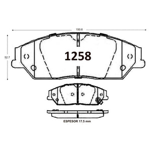 Pastillas de Freno Delanteras GTX CLASSIC P1258 Geely X7 Sport (2020–2021) - imagen 3