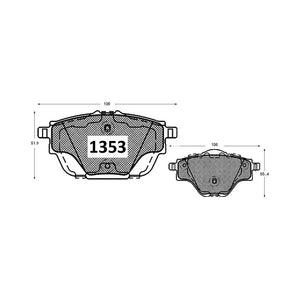 Pastillas de Freno Traseras ITAL BRAKES PM P1353 Peugeot 5008 Gt (2020–2022) - imagen 3