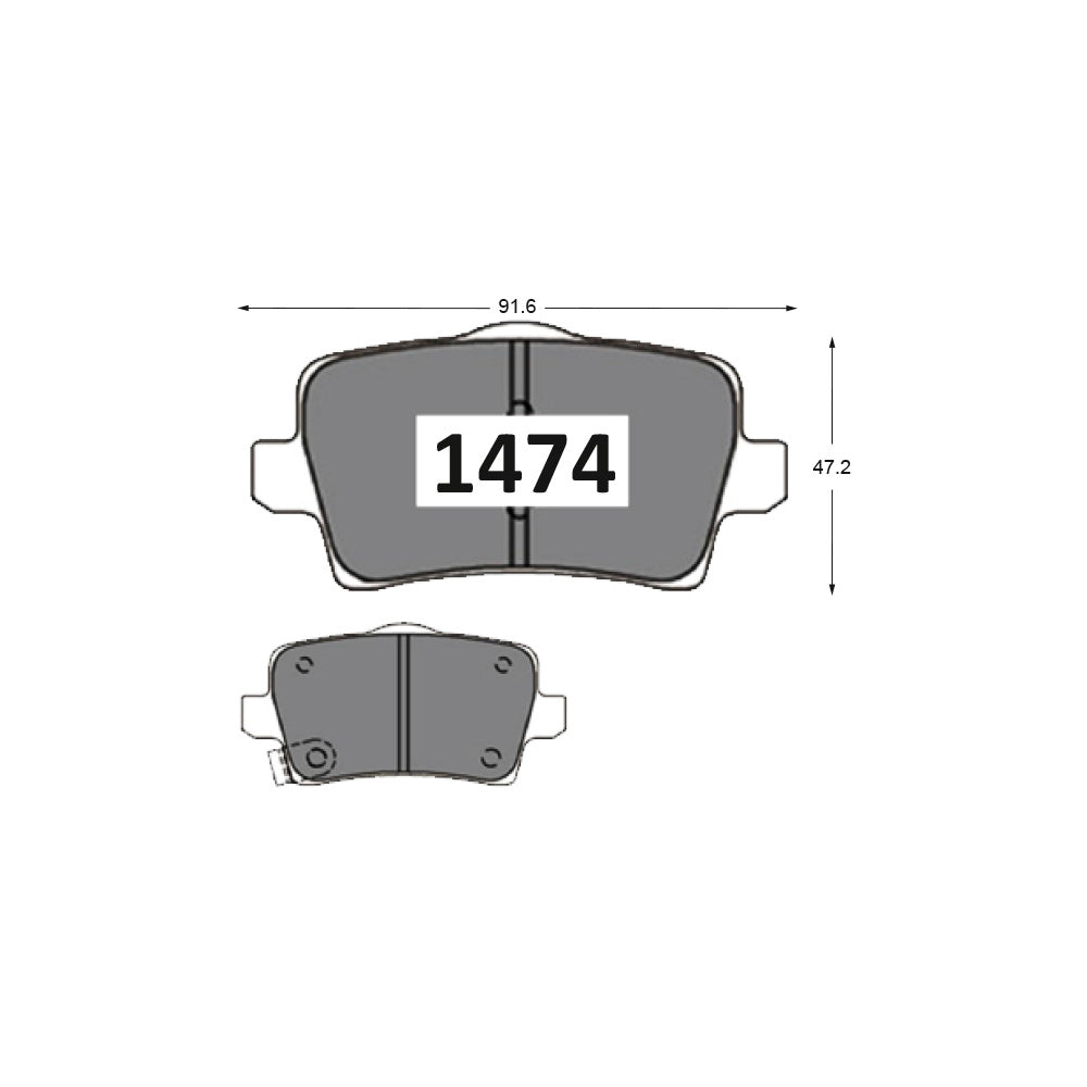 Pastillas de Freno Delanteras GTX CLASSIC P1464 Mazda New Mx (2020–2022) - imagen 3