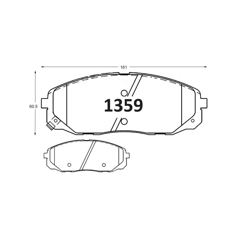Pastillas de Freno Delanteras GTX CLASSIC P1359 Kia Grand Carnival (2016–2021) - imagen 3