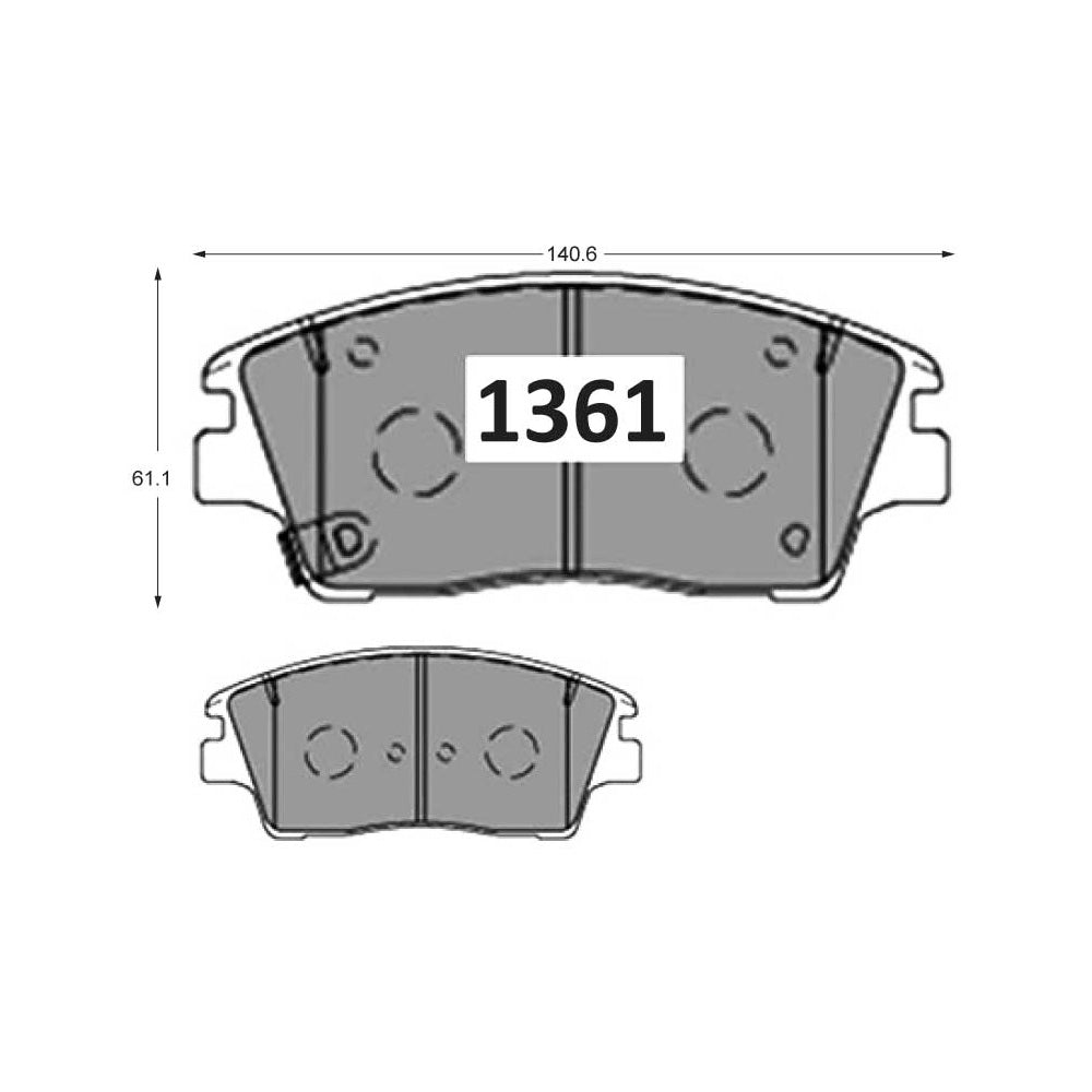 Pastillas de Freno Delanteras GTX CLASSIC P1361 Hyundai Tucson Tl (2016–2021) - imagen 3