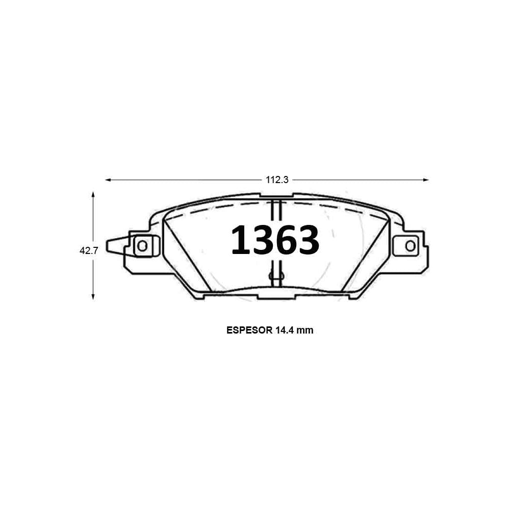 Pastillas de Freno Traseras GTX CLASSIC P1363 Mazda All New (2016–2022) - imagen 3