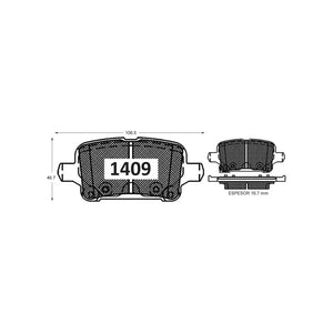 Pastillas de Freno Traseras ITAL BRAKES PM P1409 Chevrolet Cruze Lt (2017–2019) - imagen 3