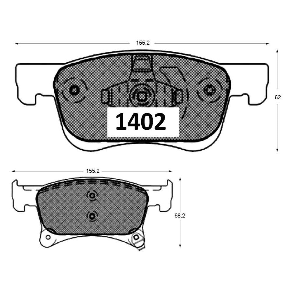 Pastillas de Freno Delanteras GTX CLASSIC P1402 Opel Corsa Enjoy 1.6 Turbo 2014- - imagen 3